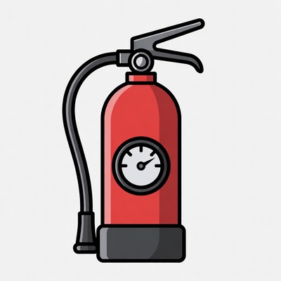 Red Fire Extinguisher Illustration