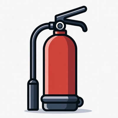 Red Fire Extinguisher Illustration