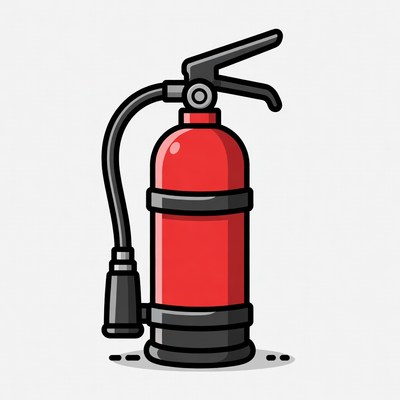 Red Fire Extinguisher Illustration