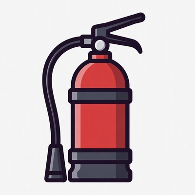 Red Fire Extinguisher Illustration