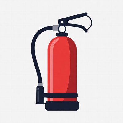 Red Fire Extinguisher Illustration