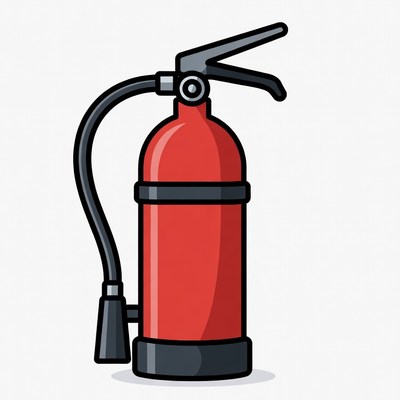 Red Fire Extinguisher Illustration