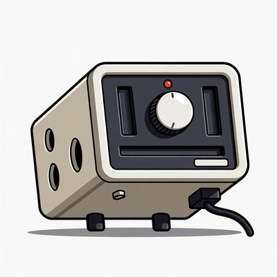 Cartoon vintage electric heater