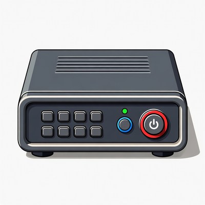 Black Control Box Illustration