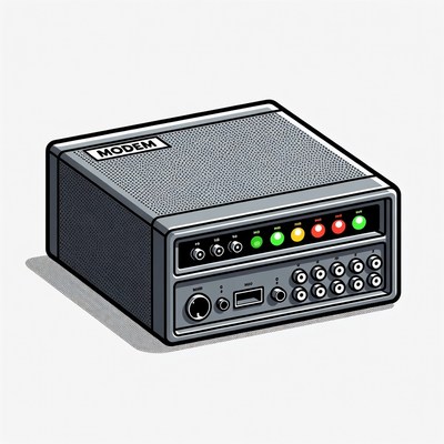 Vintage Modem Illustration