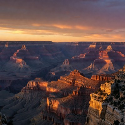 Grand Canyon Sunset Panorama
