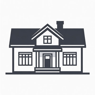 Simple House Silhouette Illustration
