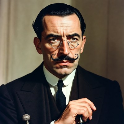 Man with pince-nez and mustache