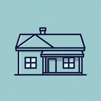 Line Art House Illustration