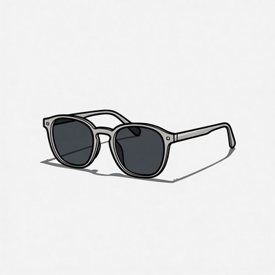 Black wayfarer sunglasses illustration