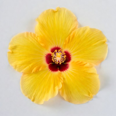 Yellow Hibiscus Flower Isolated