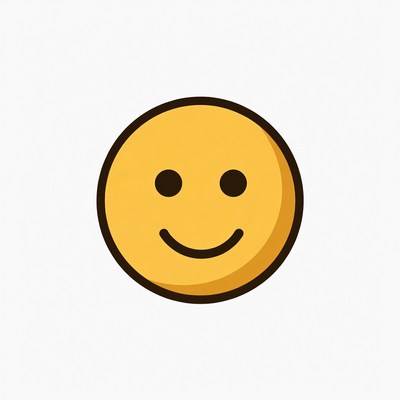 Smiling Yellow Emoji Face