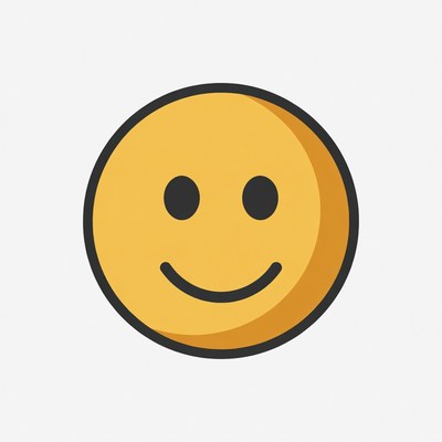 Smiling Yellow Emoji Face