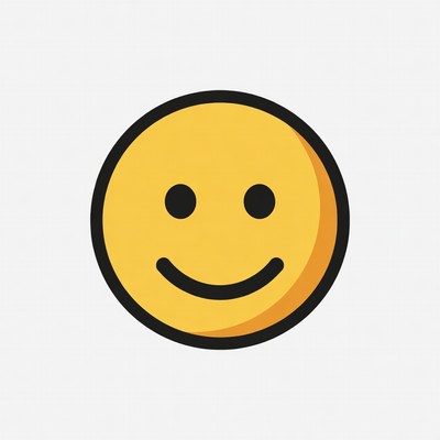 Smiling Yellow Emoji Face