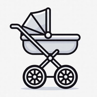 Baby Stroller Illustration