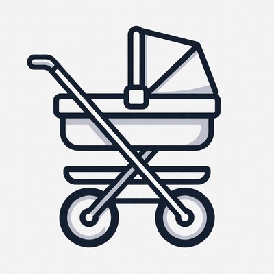 Baby Stroller Illustration
