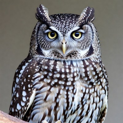 Spotted Eagle Owl close-up