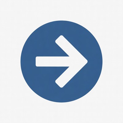 Blue circular right arrow icon