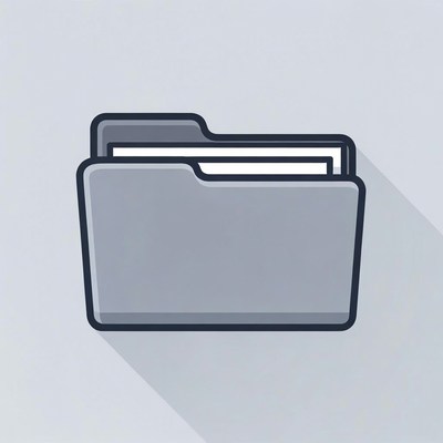 Open Gray Folder Icon