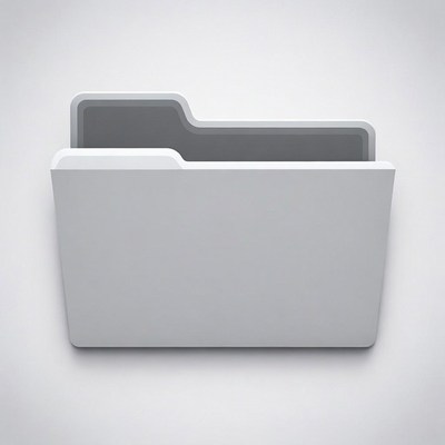 Open Gray Folder Icon