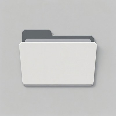White Folder with Gray Tab