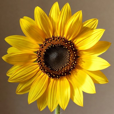 Bright yellow sunflower isolated background
