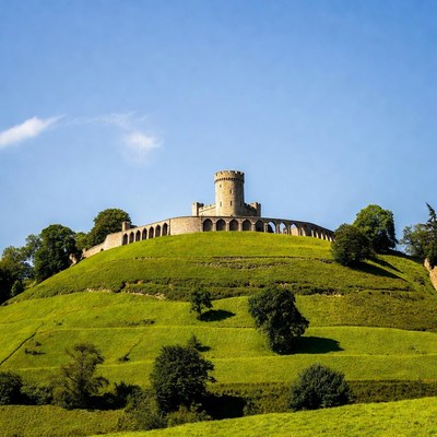 Medieval Castle on Green Hilltop