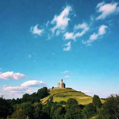Glastonbury Tor Castle on Hill