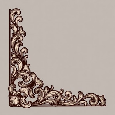 Ornate Floral Vector Corner Design