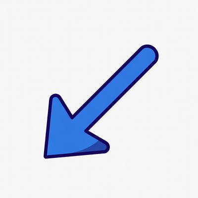 Blue Down Arrow Icon