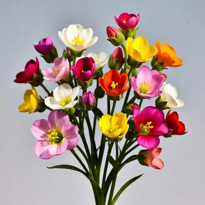 Colorful Bouquet of Multicolored Flowers