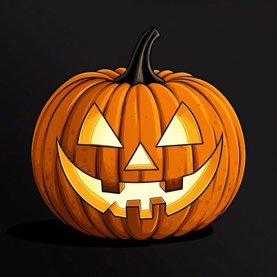 Jack-o'-lantern pumpkin illustration