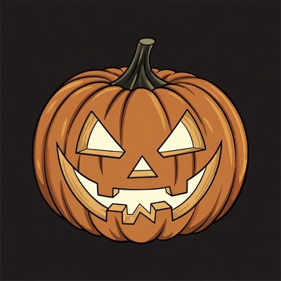 Jack-o'-lantern pumpkin illustration