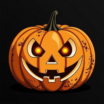 Jack-o'-lantern pumpkin illustration