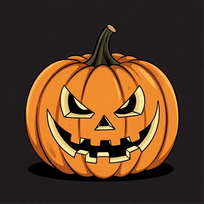 Jack-o'-lantern pumpkin illustration