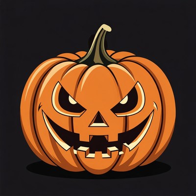 Jack-o'-lantern pumpkin illustration