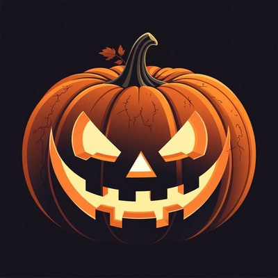 Jack-o'-lantern pumpkin illustration