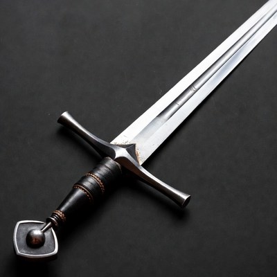 Medieval Sword on Black Background