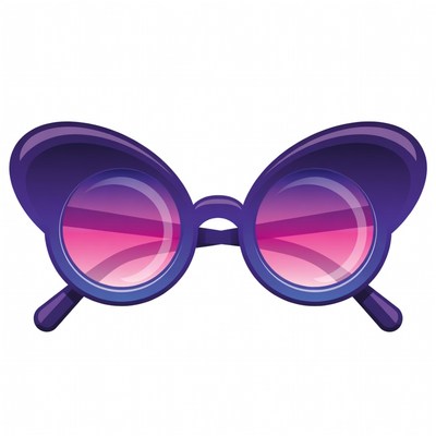 Purple Butterfly Sunglasses Clipart