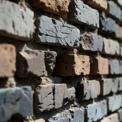 Textured Brick Wall Closeup