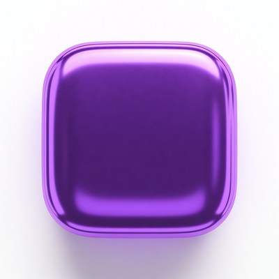 Shiny Purple Square on White
