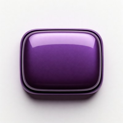 Shiny Purple Rectangular Button