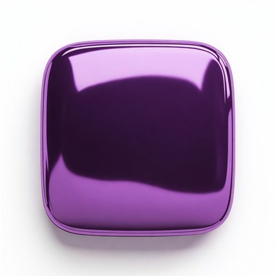 Shiny Purple Square on White