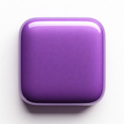 Shiny Purple Square Button