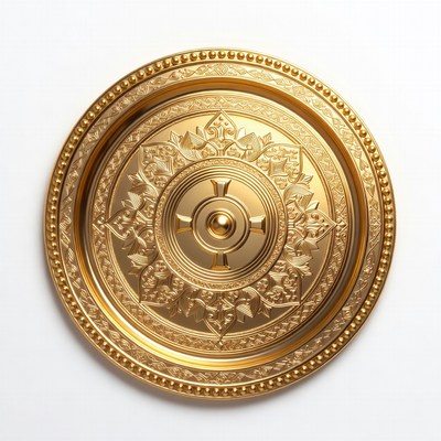 Golden Mandala with Cross