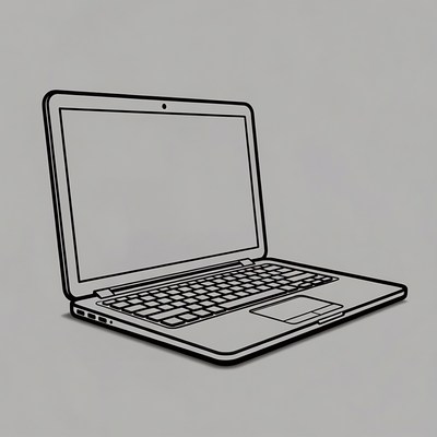 Laptop outline illustration