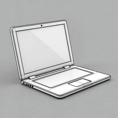 Wireframe Laptop Illustration