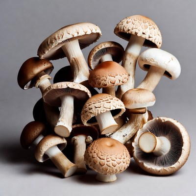 Cluster of Fresh Mushrooms
