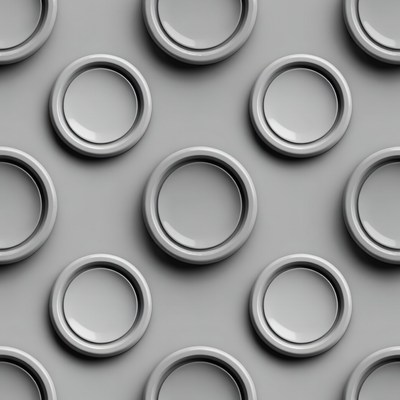 Gray 3D Circles Seamless Pattern