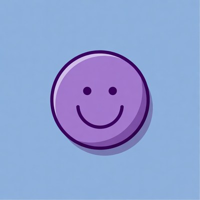 Purple Smiley Face Icon